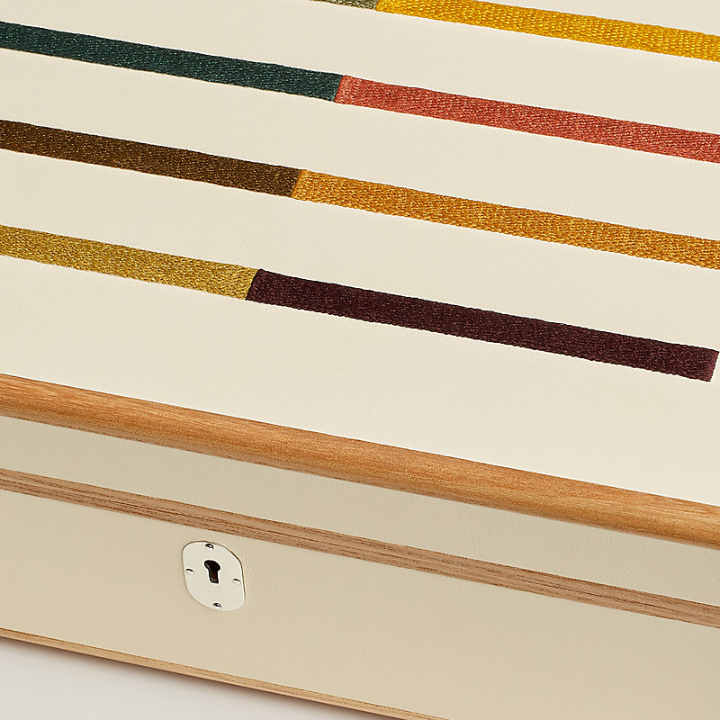 Amalthee Jumping H watch box, large model - Beige | Hermès USA